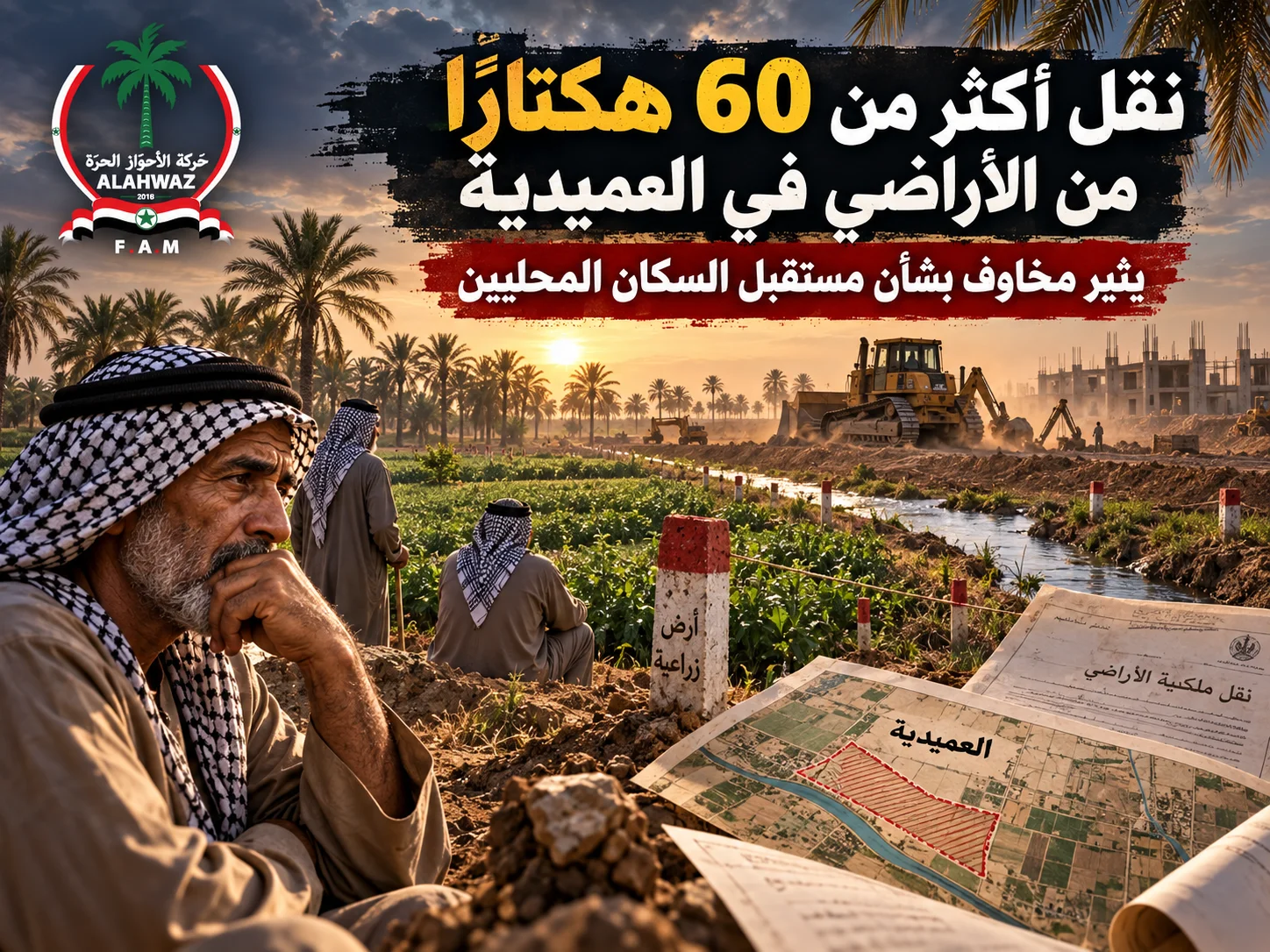 نقل أكثر من 60 هكتارًا من الأراضي في العميدية